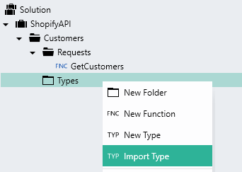 Open import editor